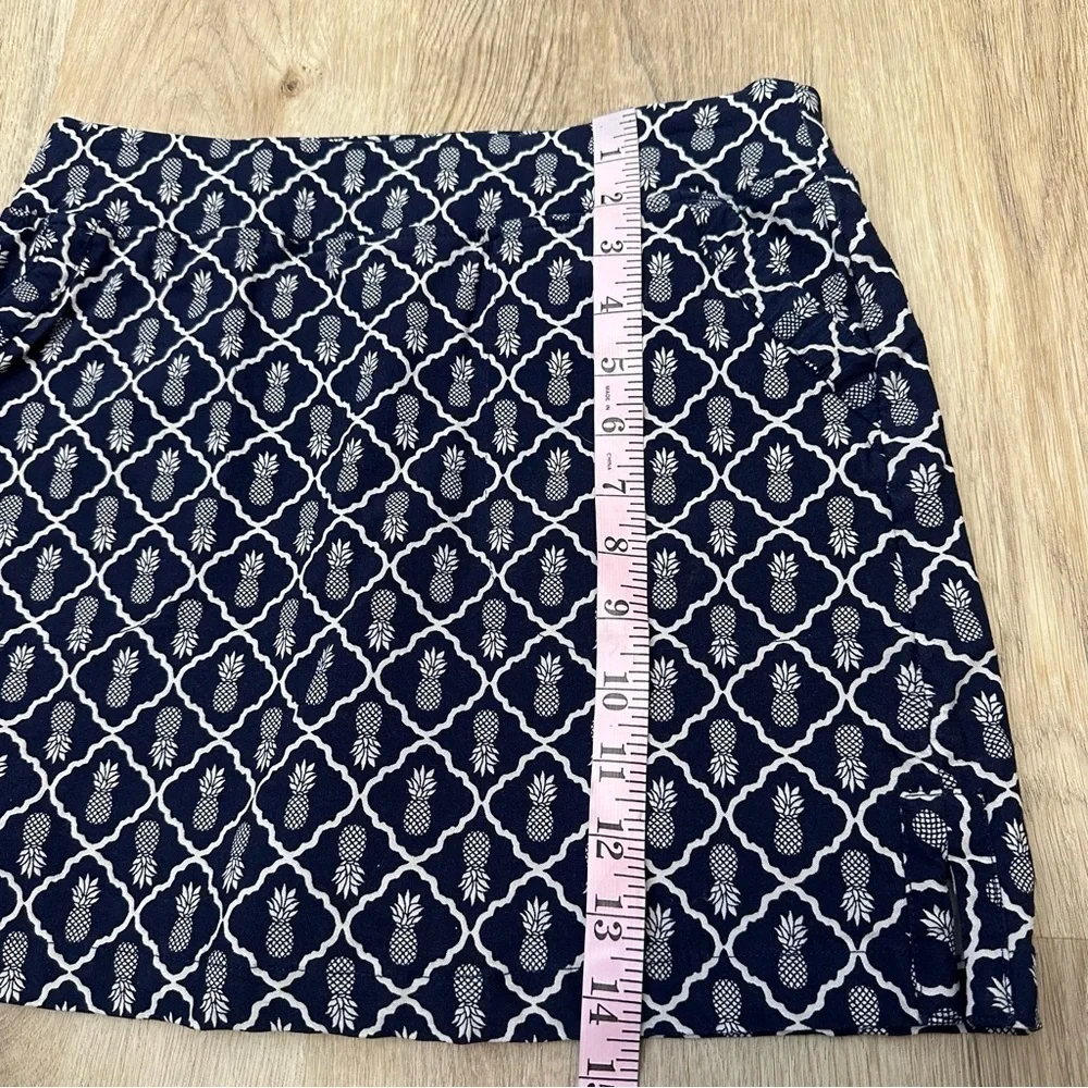 Crown & Ivy Blue and White Mini Pencil Skirt Casual Resort Wear